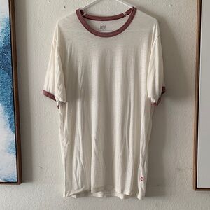 BDG Cream and Red Ringer Tee